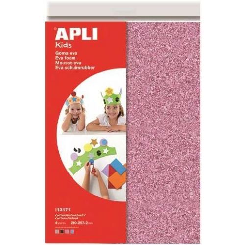 Apli Crea Apli Schuimrubber A4 (4 vellen) ass. Glitter
