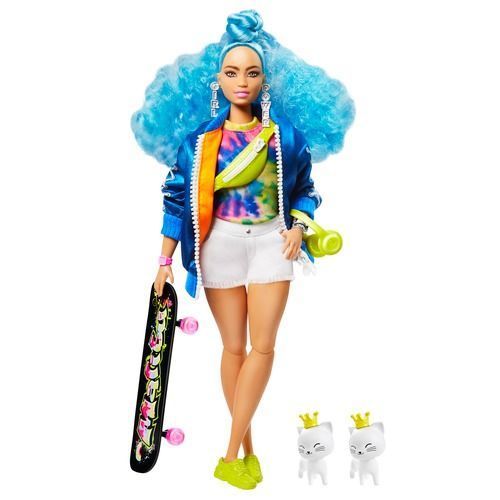 Barbie Barbie Extra Pop Blue Curly Hair (GRN30) - B-Toys Keerbergen