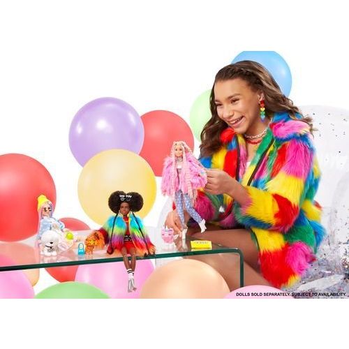 Barbie Barbie Extra Pop met Regenboogjas (GVR04) - B-Toys Keerbergen