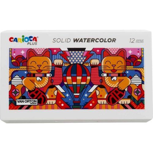 Carioca Carioca Plus Solid Watercolor 12st + Pen (52045210) - B-Toys Keerbergen