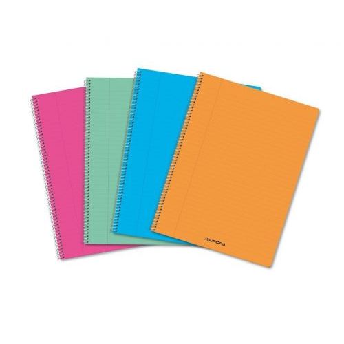 Aurora Spiraal Schrift PVC A4 120 blz Gelijnd