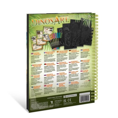 DinosArt DinosArt - Kleurboek - Zwart Papier (TT15205) - B-Toys Keerbergen