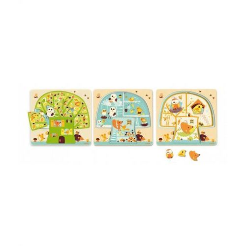 Djeco Houten Inlegpuzzel Met 3 Lagen - Chez Nut