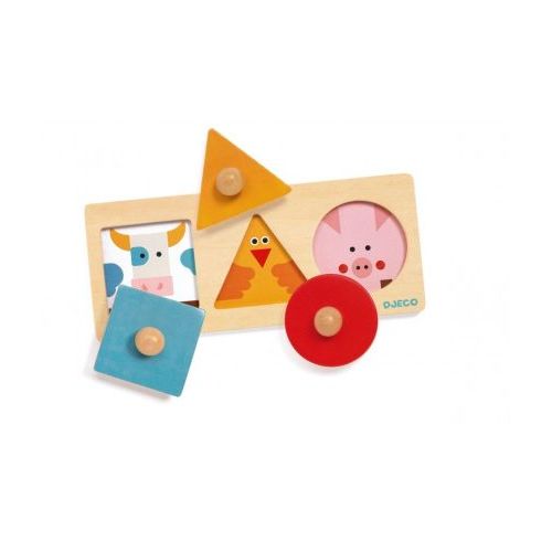Djeco Houten Knoppuzzel Forma Basic