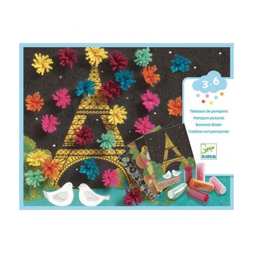Djeco Illustraties met pomponnen
