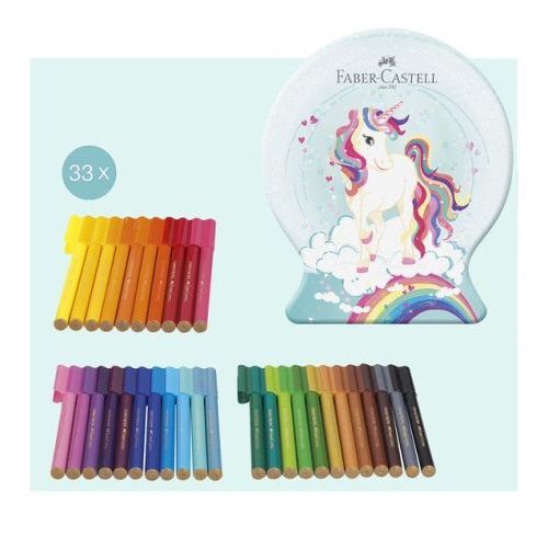 FABER-CASTELL Viltstiften FC Connector 33st - Snow Glo (FC-155544) - B-Toys Keerbergen