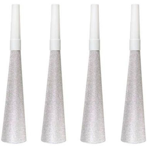 Folat Feesttoeters Glitter Zilver