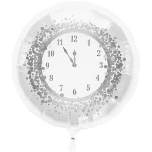 Folat Happy New Year Folieballon Wit/Zilver