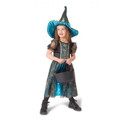 Funny Fashion Verkleedpak Heks Petrol 