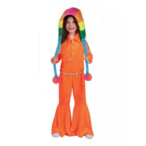 Funny Fashion Verkleedpak Jumpsuit Neon Oranje