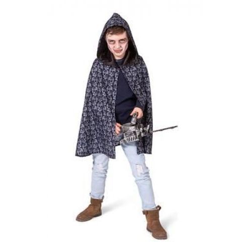 Funny Fashion Verkleedpak Schedel Cape One Size (404308) - B-Toys Keerbergen