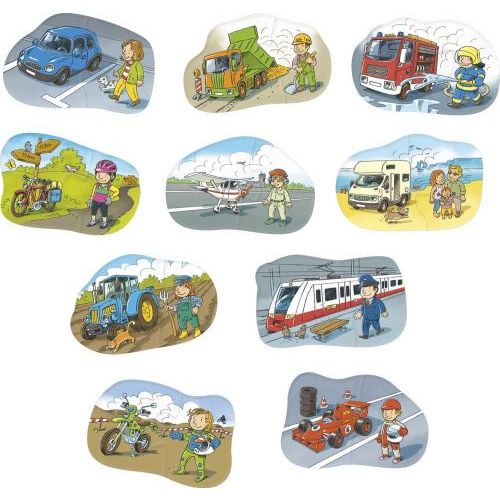 Haba 1, 2 puzzel mee - voertuigen (301667) - B-Toys Keerbergen