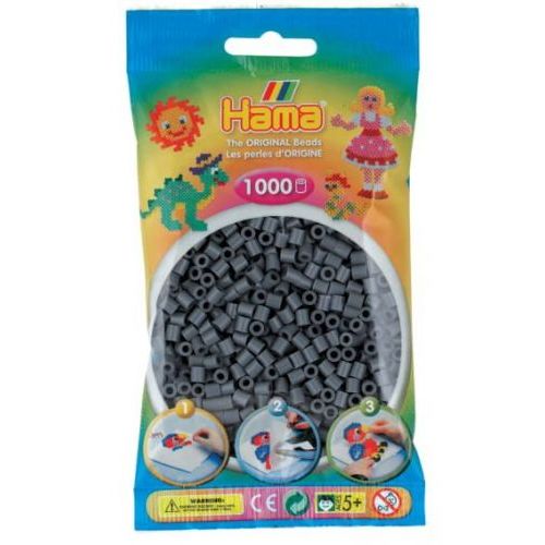 Hama Donker Grijze Parels In Zakje 1000st