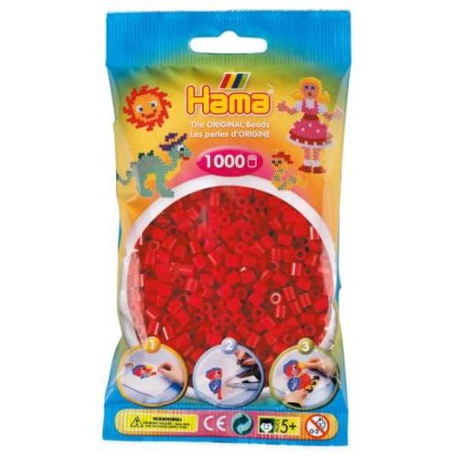 Hama Donker Rode Parels In Zakje 1000st