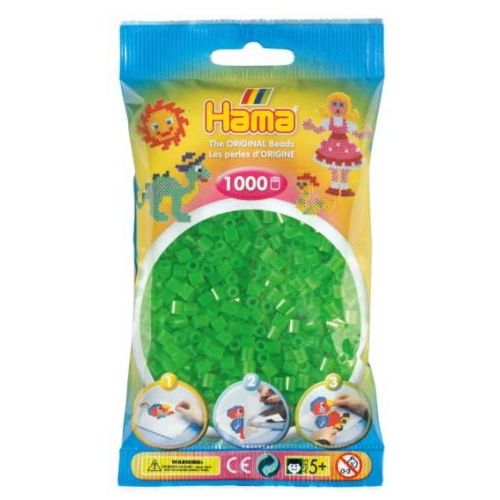 Hama Neon Groene Parels In Zakje 1000st