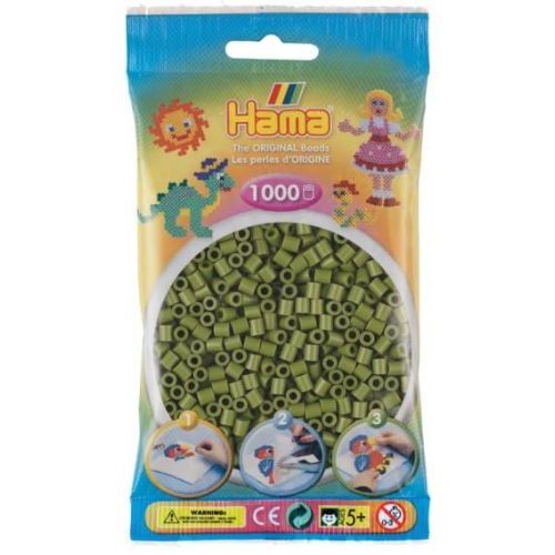 Hama Olijfgroen Parels In Zakje 1000st
