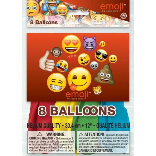 Haza Ballonnen Emoji 30cm 8st