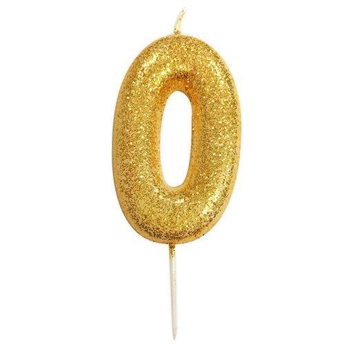 Haza Nummerkaars Glitter Goud 