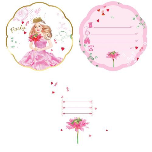 Haza Uitnodigingen prinses hotstamp