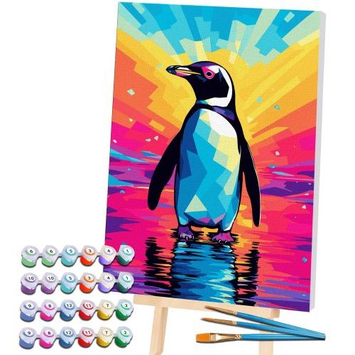 Lannoo Penguin Paint By Numbers (SPPBNPENGUIN) - B-Toys Keerbergen