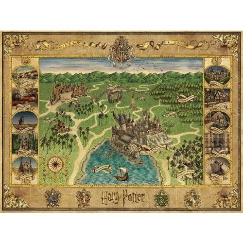 Ravensburger HP: Hogwarts Kaart 1500 stukjes (165995) - B-Toys Keerbergen