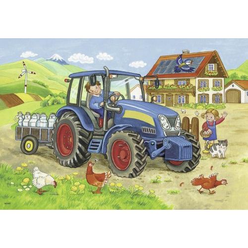 Ravensburger Op Bouwplaats & Boerderij 2x12 stukjes (076161) - B-Toys Keerbergen