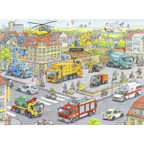 Ravensburger Voertuigen in de Stad 100 XXL (105588) - B-Toys Keerbergen