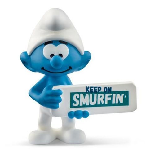 Schleich Smurf Met Bord 