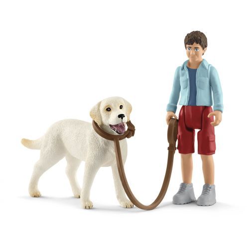 Schleich Wandeling Met Labrador Retriever (42478) - B-Toys Keerbergen