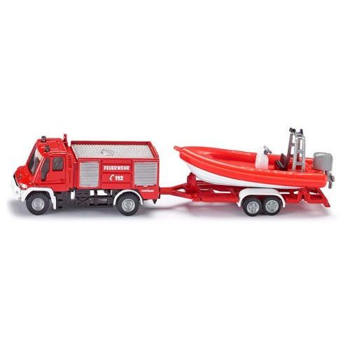 Siku Unimog Feuerwehr met Boot