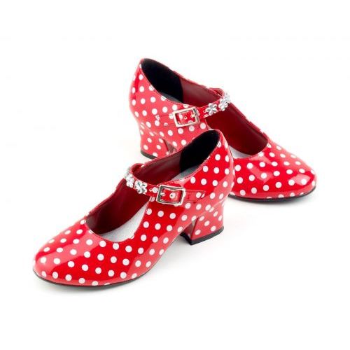 Souza Schoentjes hoge hak isabella,rd/wit stip