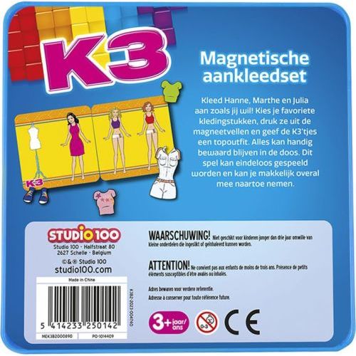 Studio 100 K3 Magnetisch Aankleedspel (07303288) - B-Toys Keerbergen