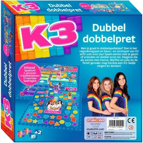 Studio 100 K3 Spel Dubbel Dobbelpret 2 In 1 (07303240) - B-Toys Keerbergen