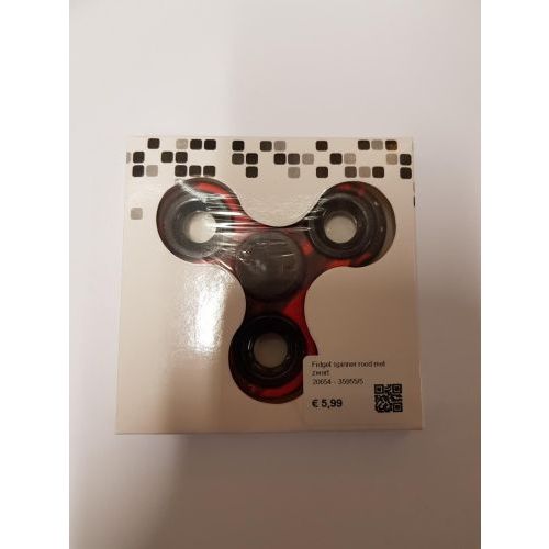 Toi-Toys Fidget spinner rood met zwart