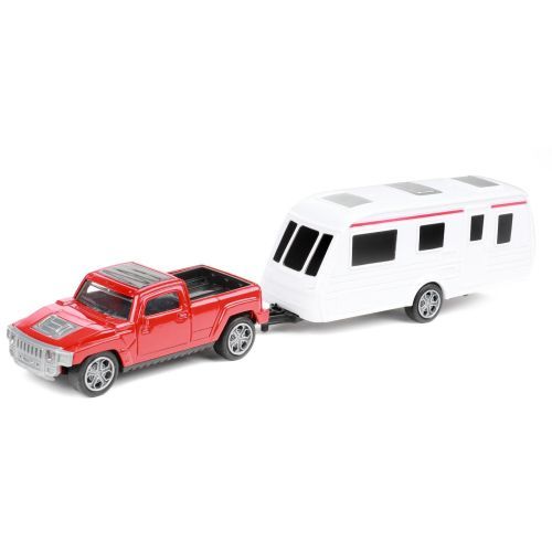 Toi-Toys Metal Set Met Camper Caravan & Pick-uptr (21851A) - B-Toys Keerbergen