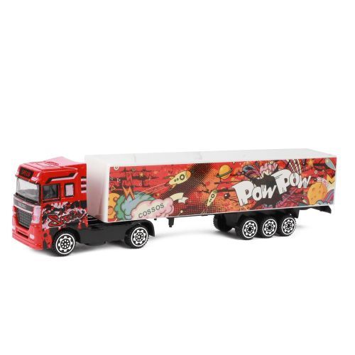 Toi-Toys Metal Vrachtwagen + 6 Raceauto's (21481Z) - B-Toys Keerbergen