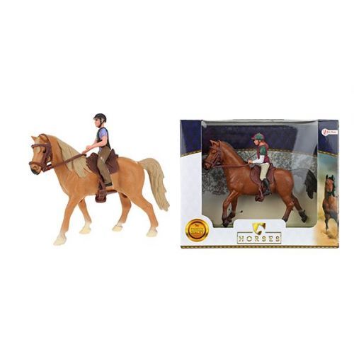 Toi-Toys Zwart Paard Met Ruiter 