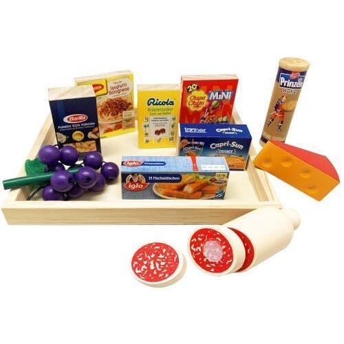 Vedes Assortiment Boodschappen op Houten Dienb