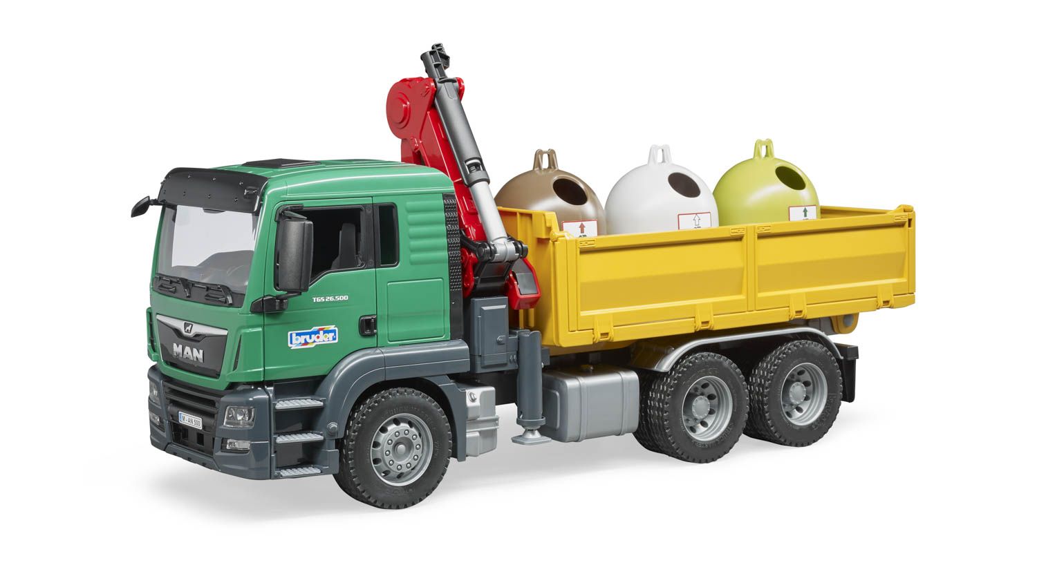 Bruder Man Tgs Truck With Recycling Containers Br 03753 B Toys