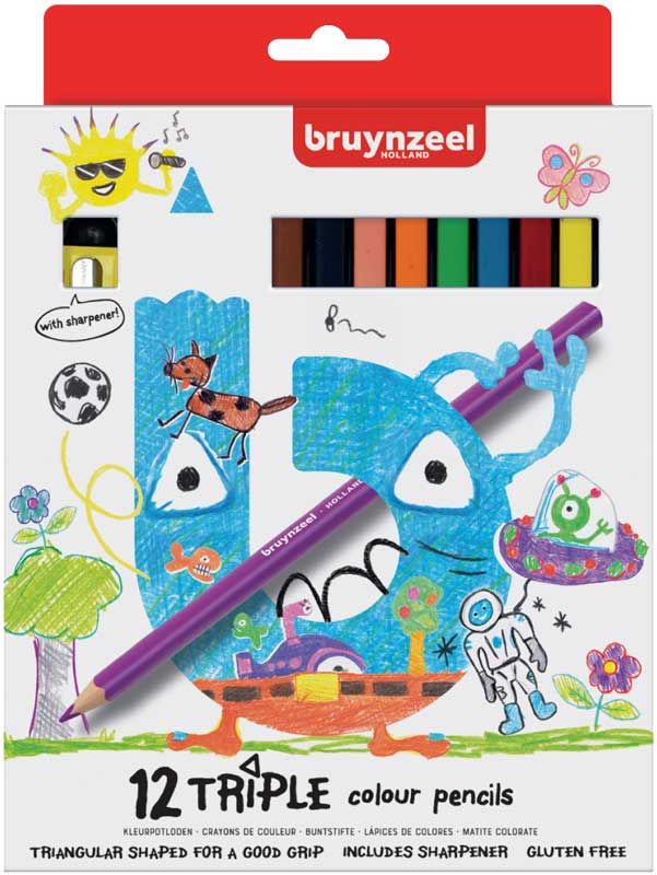 Bruynzeel Bruynzeel Kids Tripple Kleurpotloden 12s (28421038) - B-Toys Keerbergen