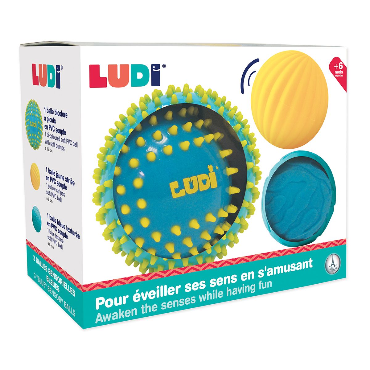 Ludi Ludi 3 Sensorische Ballen (30021LU) - B-Toys Keerbergen