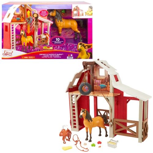 Mattel Spirit Schommel & Zadel Schuur Speelset (HBP29) - B-Toys Keerbergen