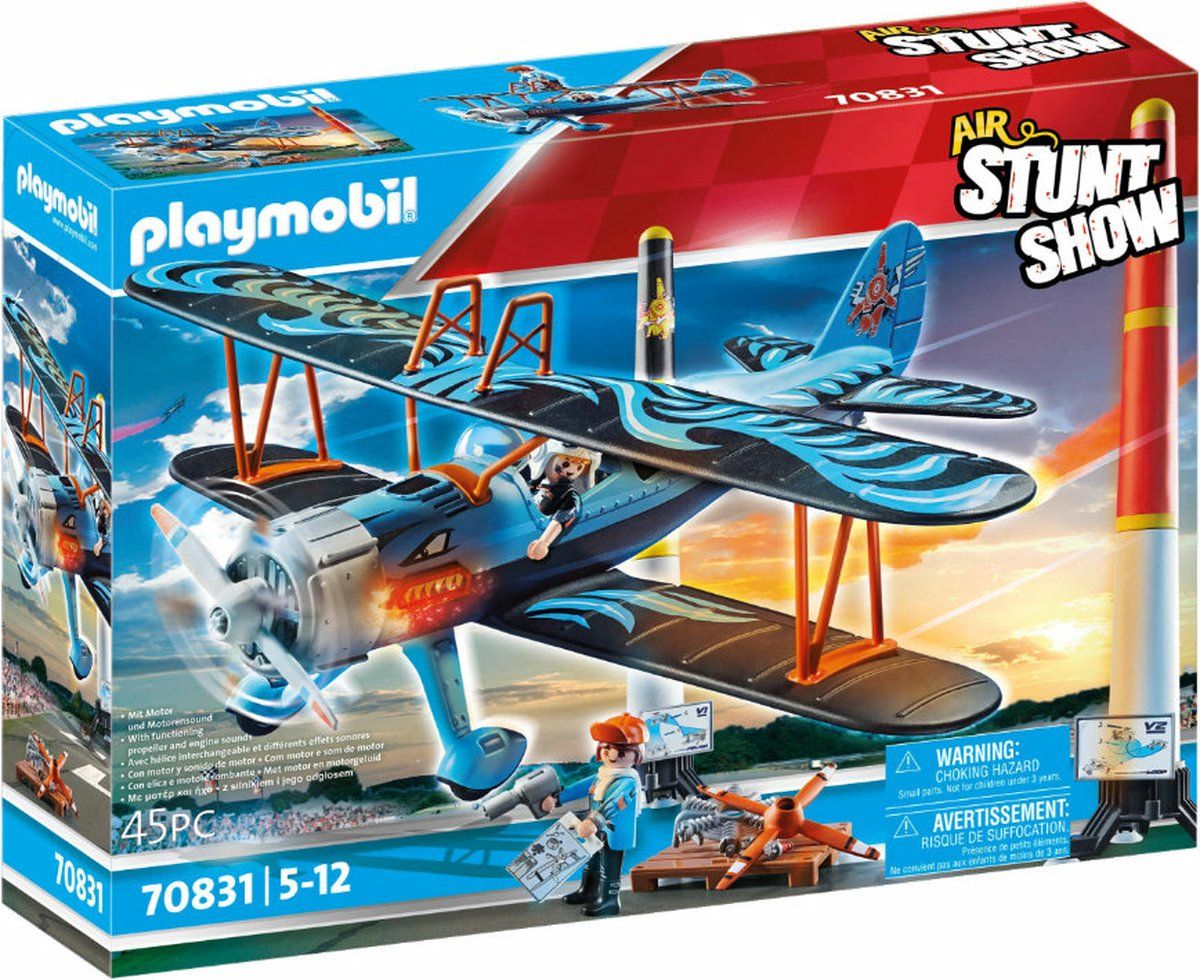 Playmobil Air Stuntshow Dubbeldekker Phoenix (70831) - B-Toys Keerbergen
