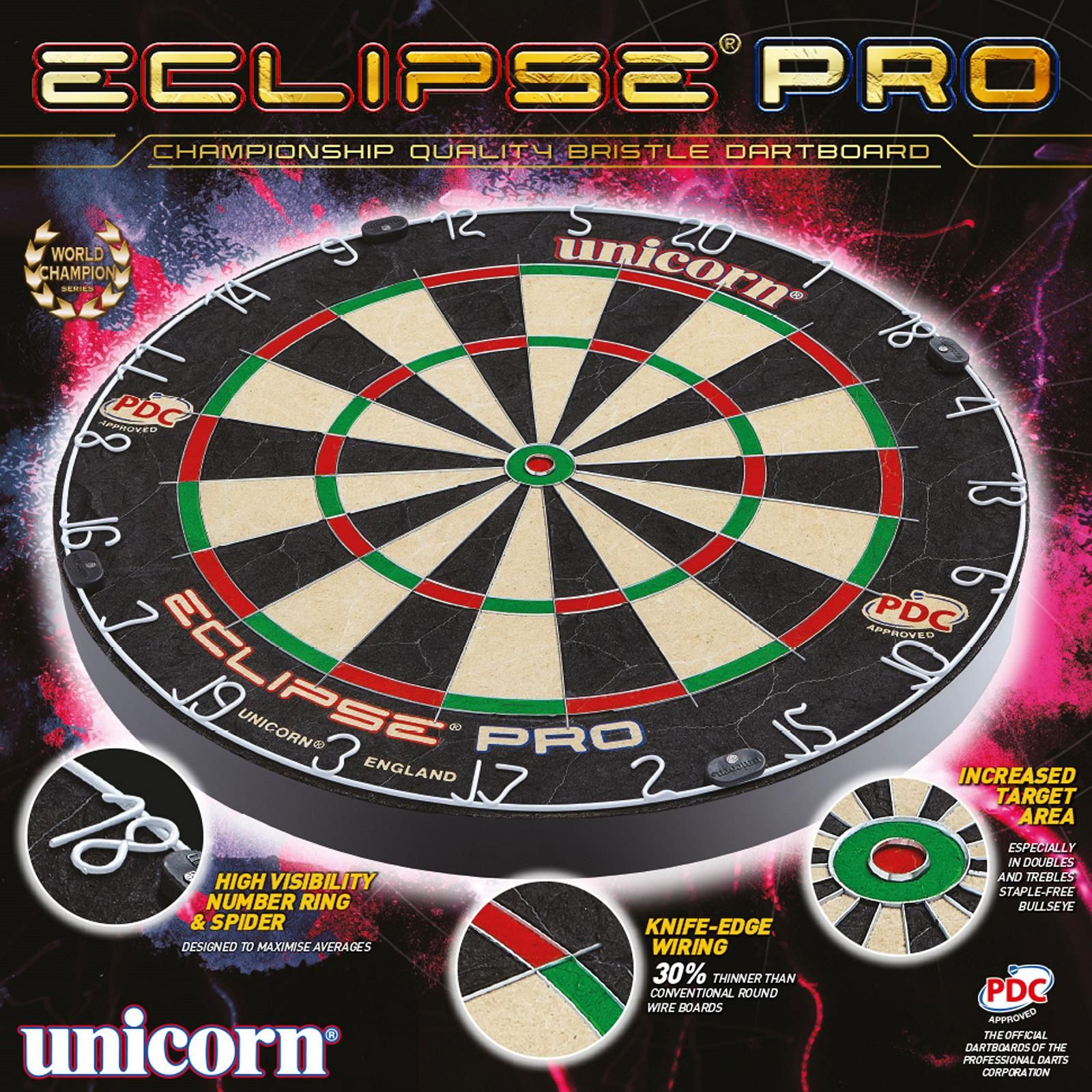 Unicorn Dartbord Unicorn Eclipse Pro Bristle Boa (79403) - B-Toys Keerbergen